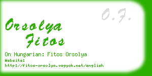 orsolya fitos business card